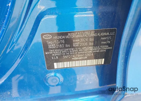 2017 Hyundai Elantra Se from USA, damaged, VIN 5NPD74LF9HH132614